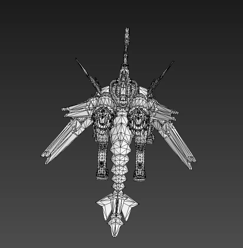 Mecha Tiger Low-poly 3D model_23