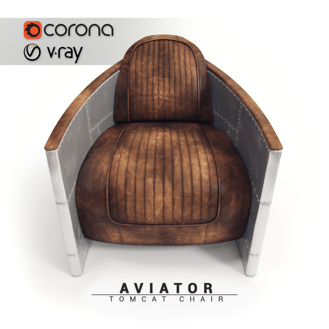 Aviator chair 3D model_1