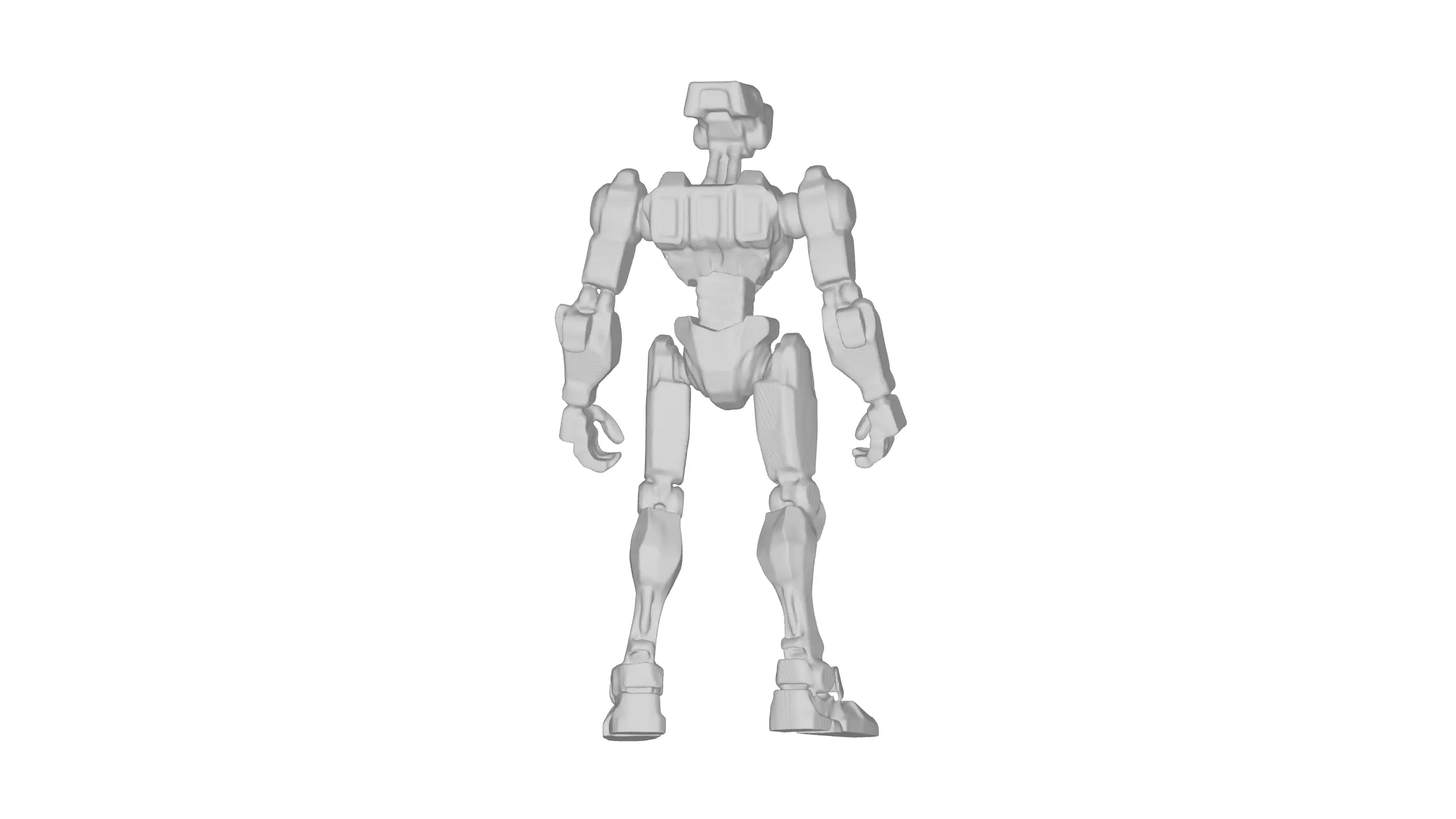 Futuristic Blue Armored Soldier 3D Model 3D model_9