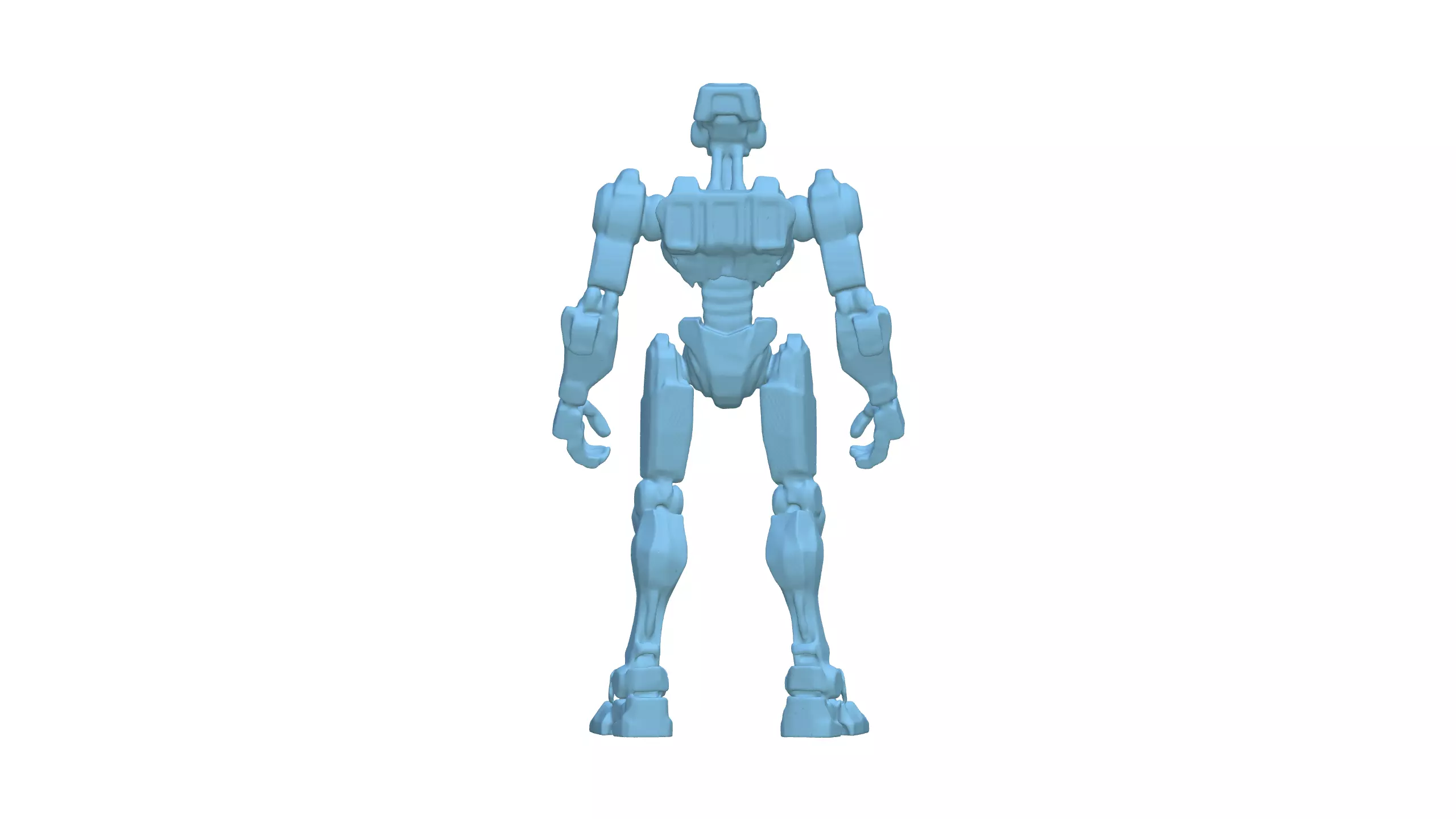 Futuristic Blue Armored Soldier 3D Model 3D model_10