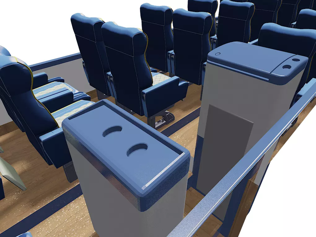 H12 Zhongtong Bus Model Low-poly 3D model_6