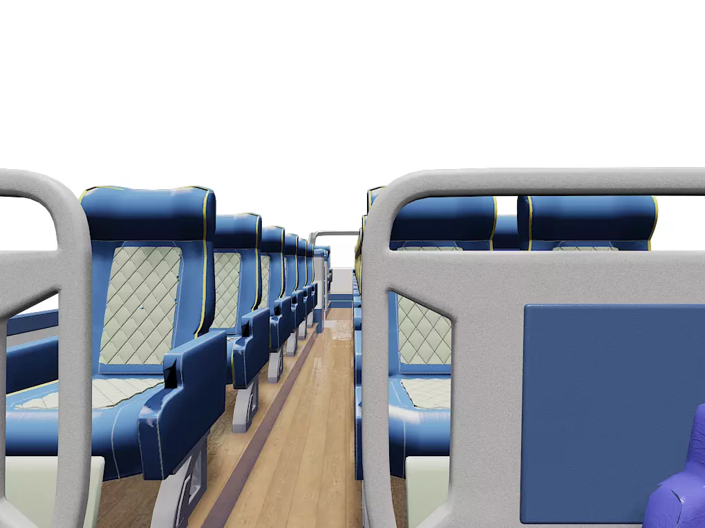 H12 Zhongtong Bus Model Low-poly 3D model_4