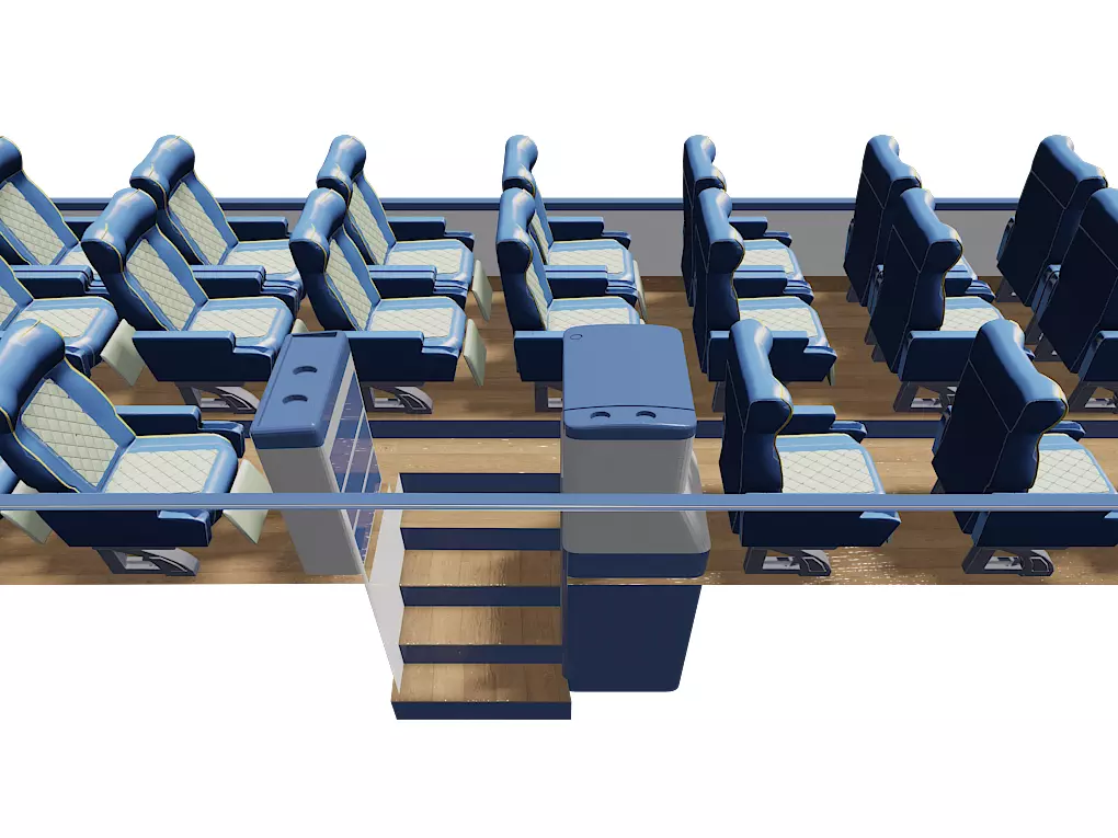 H12 Zhongtong Bus Model Low-poly 3D model_7