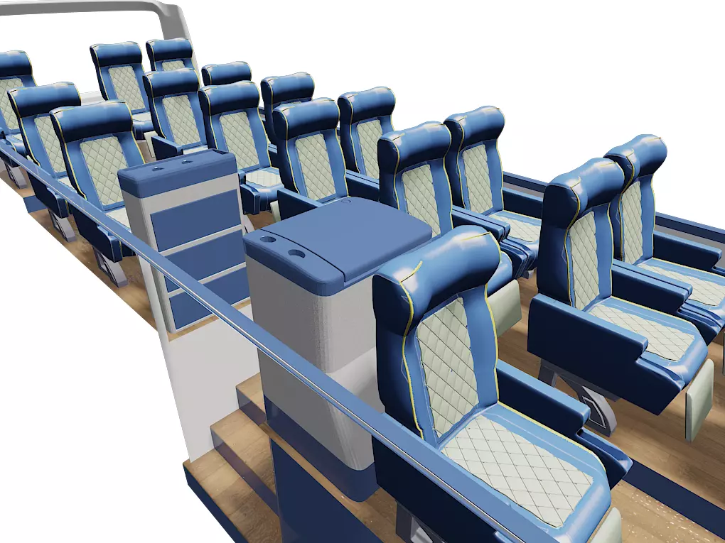 H12 Zhongtong Bus Model Low-poly 3D model_5