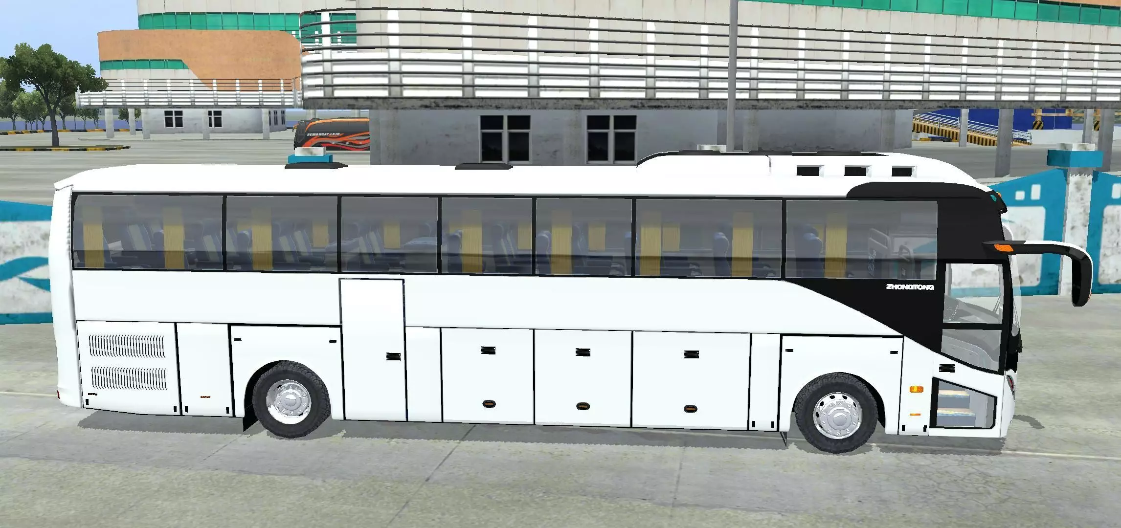 H12 Zhongtong Bus Model Low-poly 3D model_3