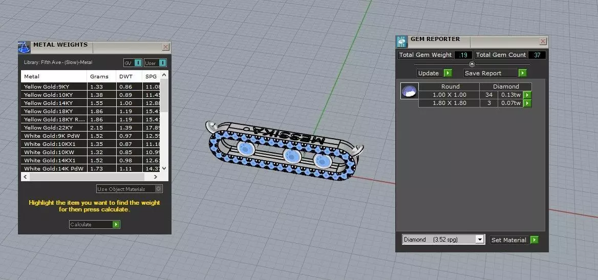 Messika pendant 3D print model_5