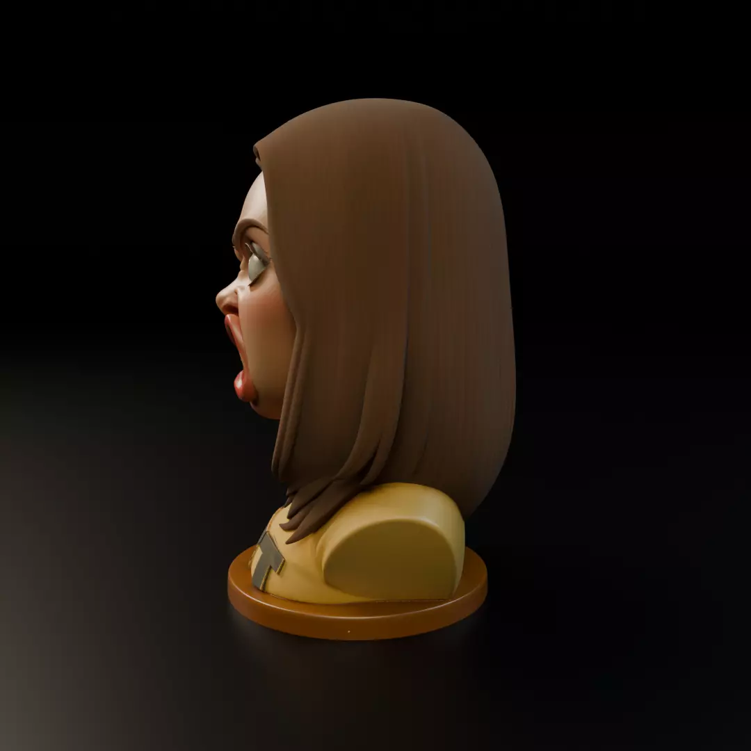 bust of woman 3D print model_4