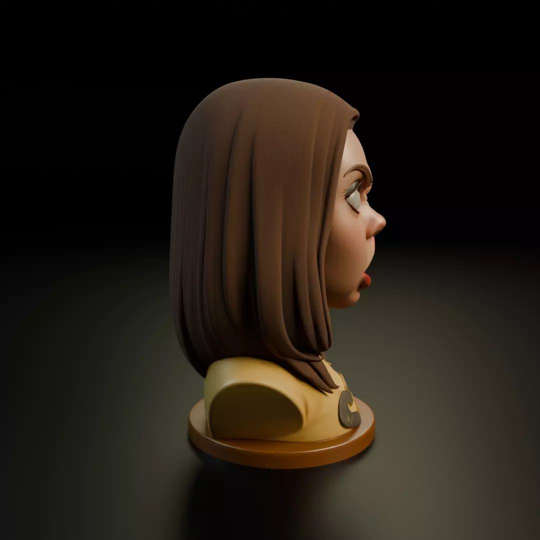 bust of woman 3D print model_2