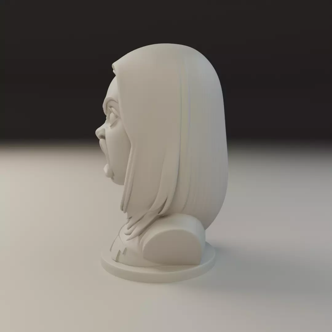 bust of woman 3D print model_3