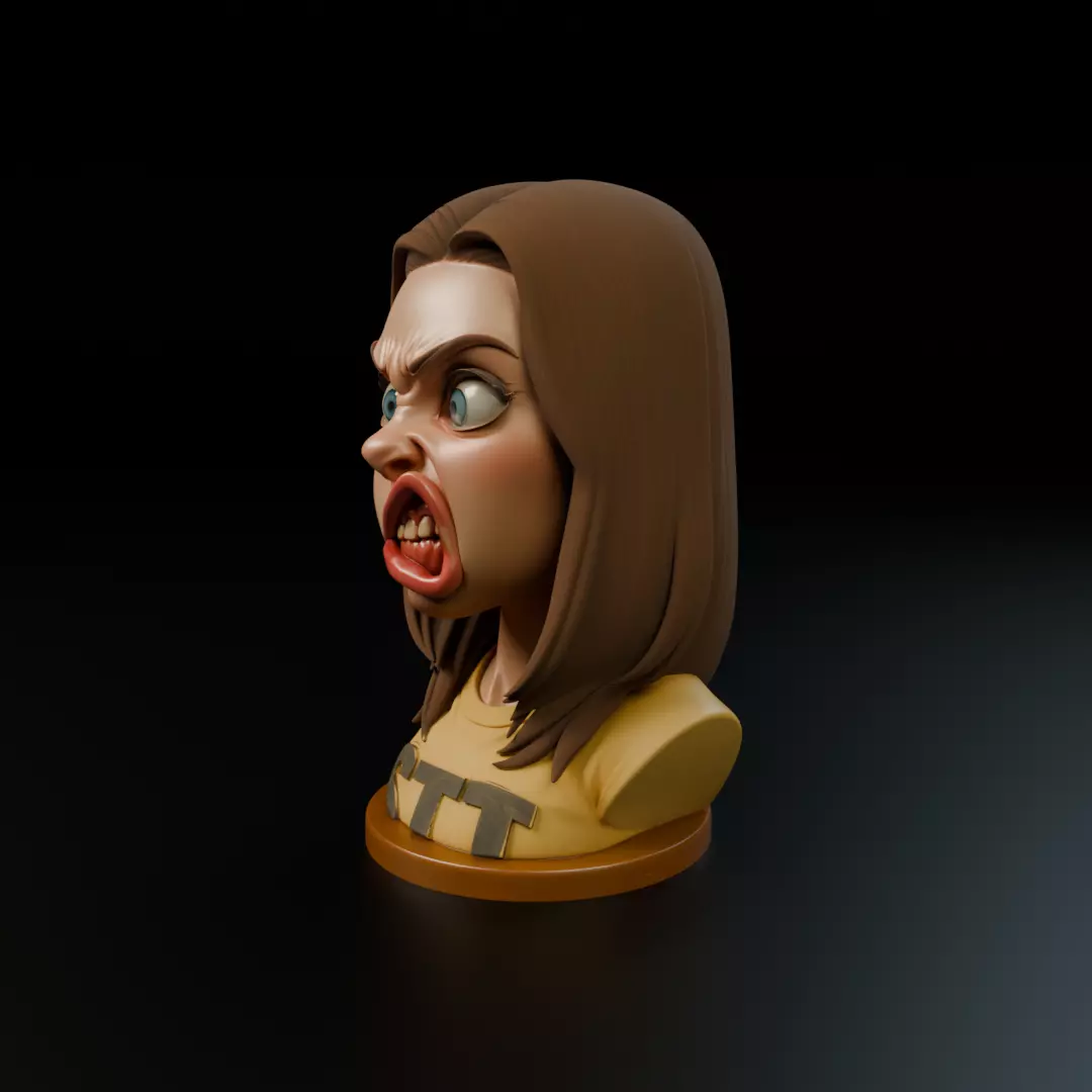 bust of woman 3D print model_10