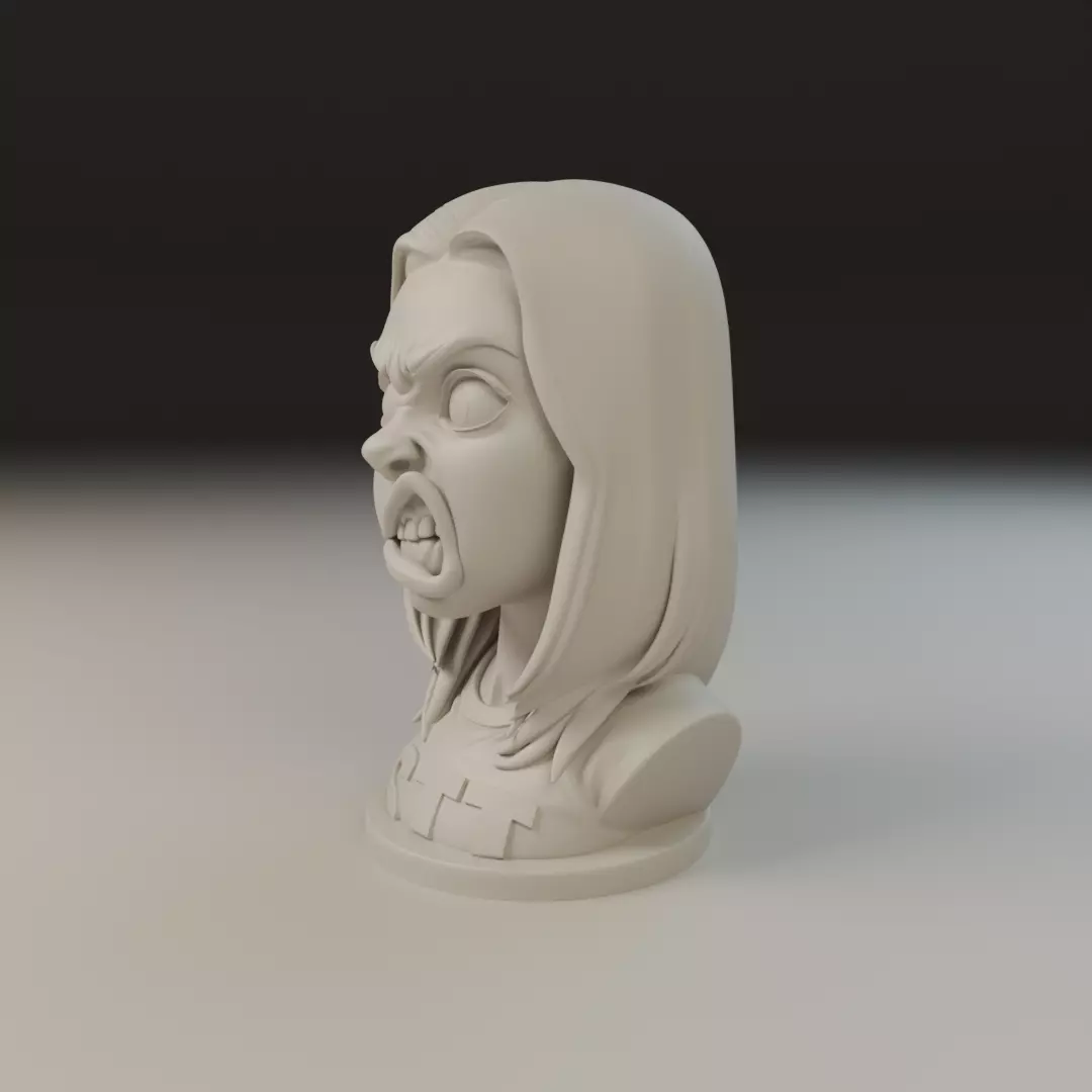 bust of woman 3D print model_9
