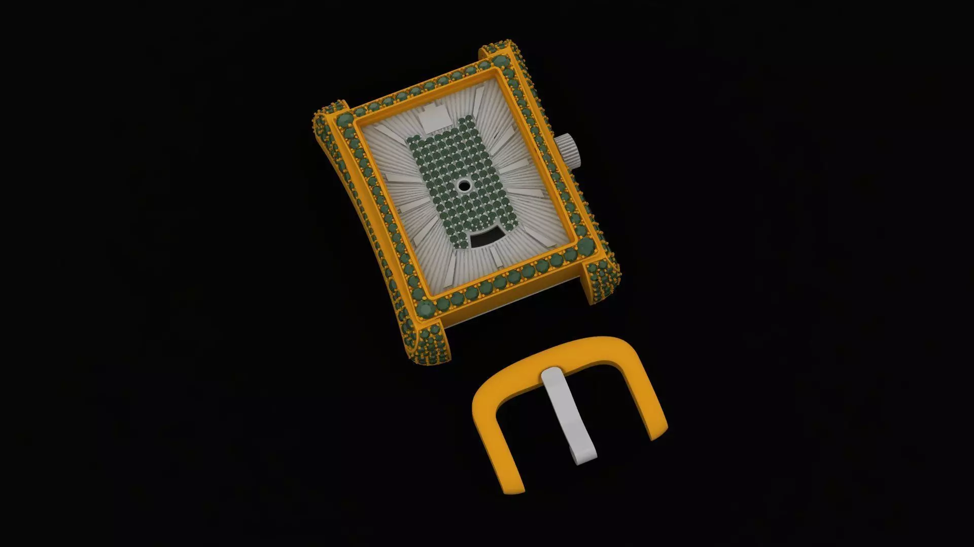 Emerald Majesty The Royal Timepiece 3D print model_7