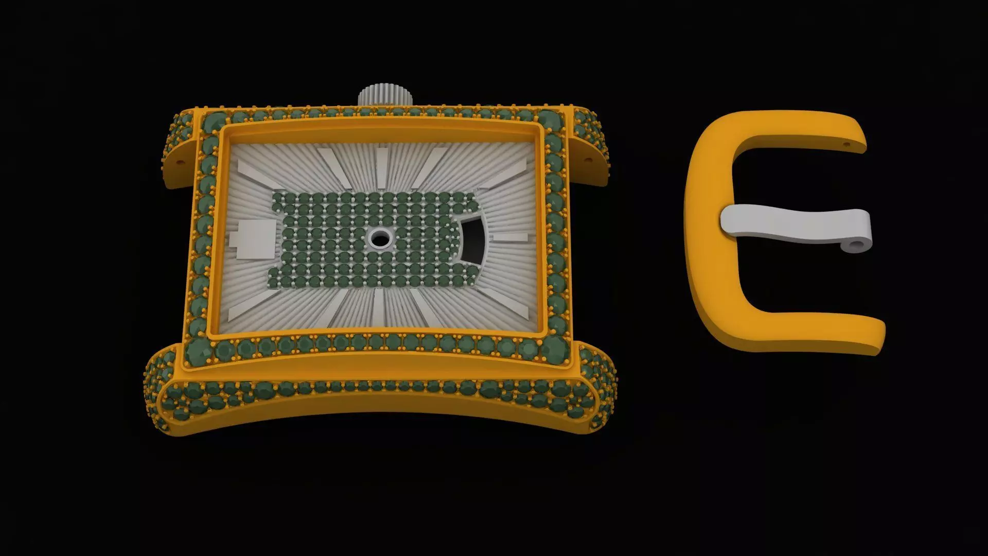 Emerald Majesty The Royal Timepiece 3D print model_10