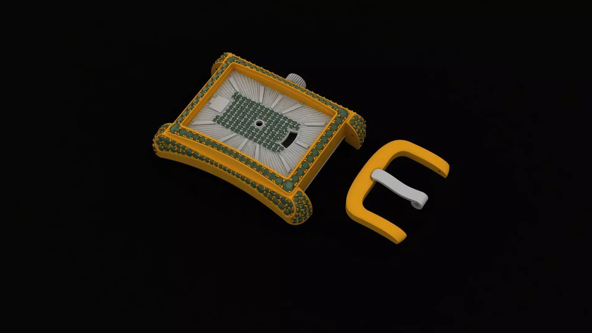 Emerald Majesty The Royal Timepiece 3D print model_9