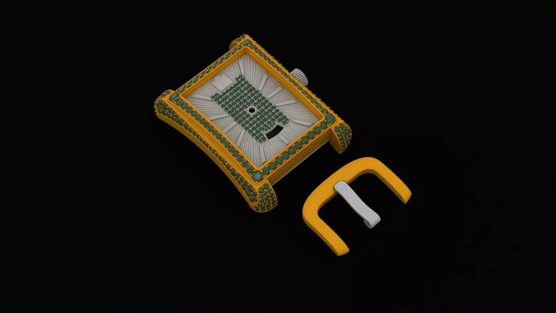 Emerald Majesty The Royal Timepiece 3D print model_8