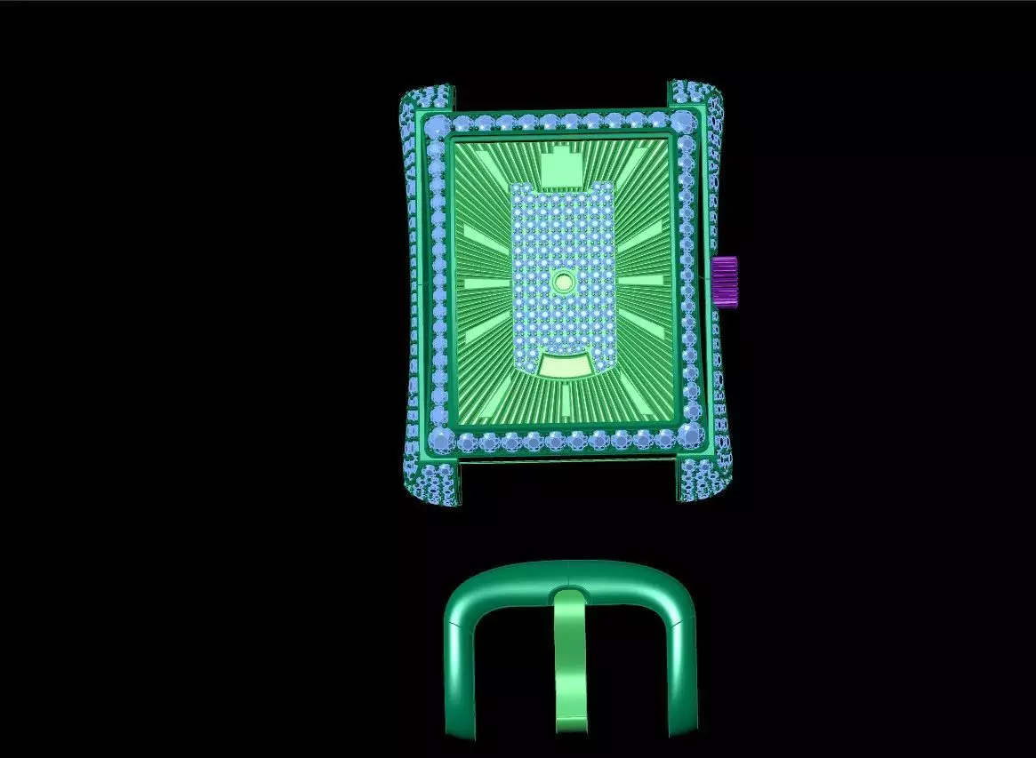 Emerald Majesty The Royal Timepiece 3D print model_1