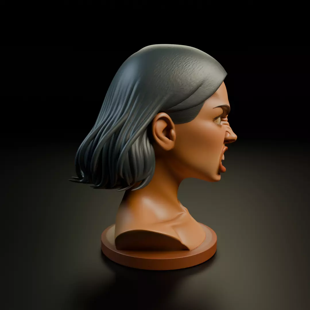 bust of woman 3D print model_2
