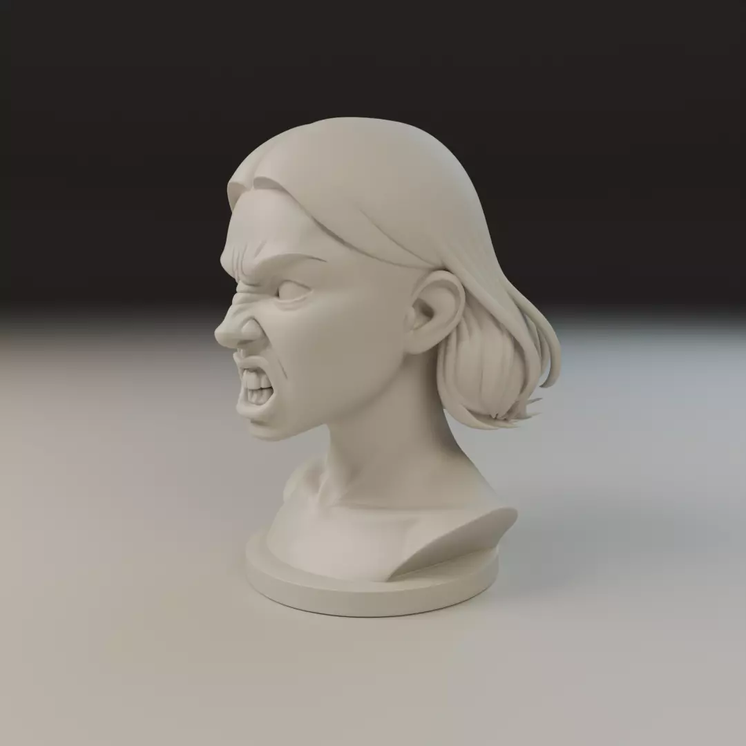 bust of woman 3D print model_9