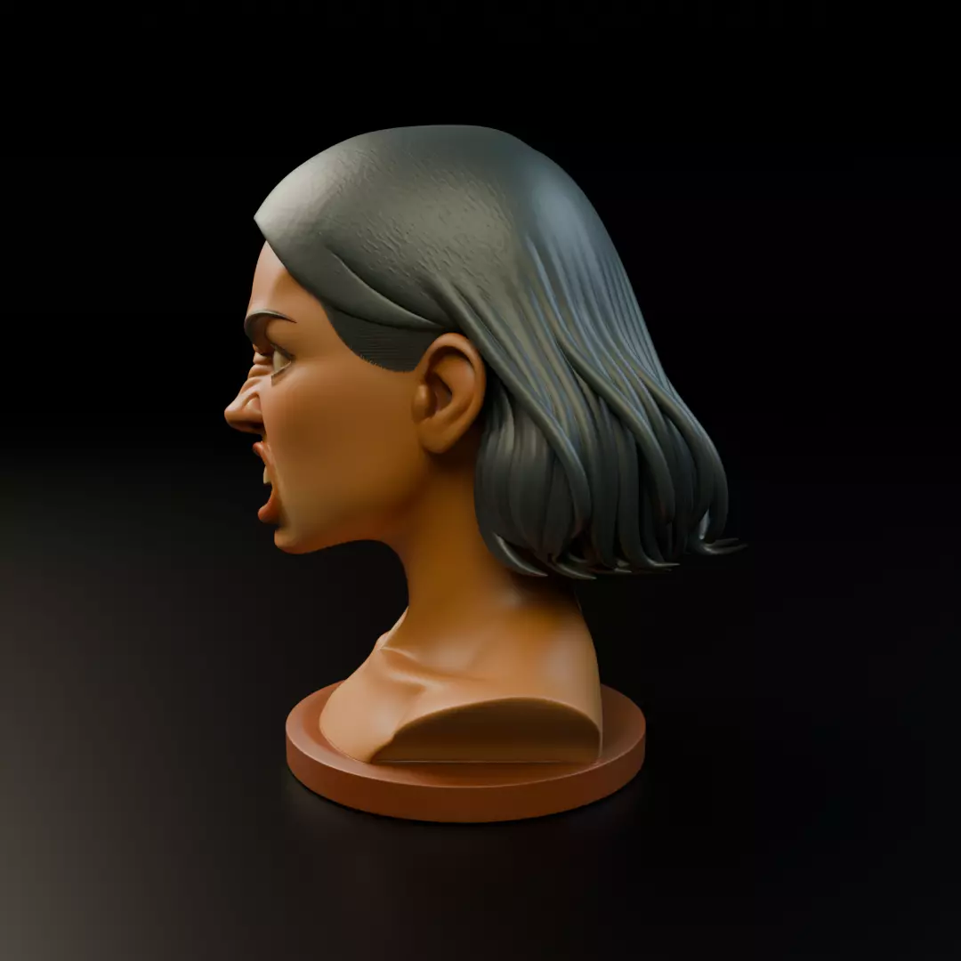 bust of woman 3D print model_4