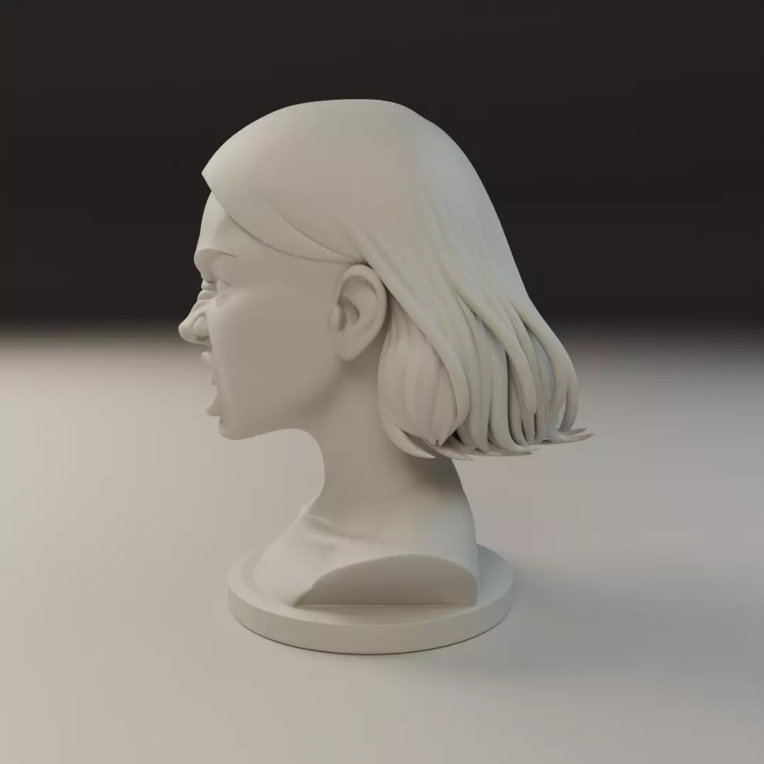bust of woman 3D print model_3