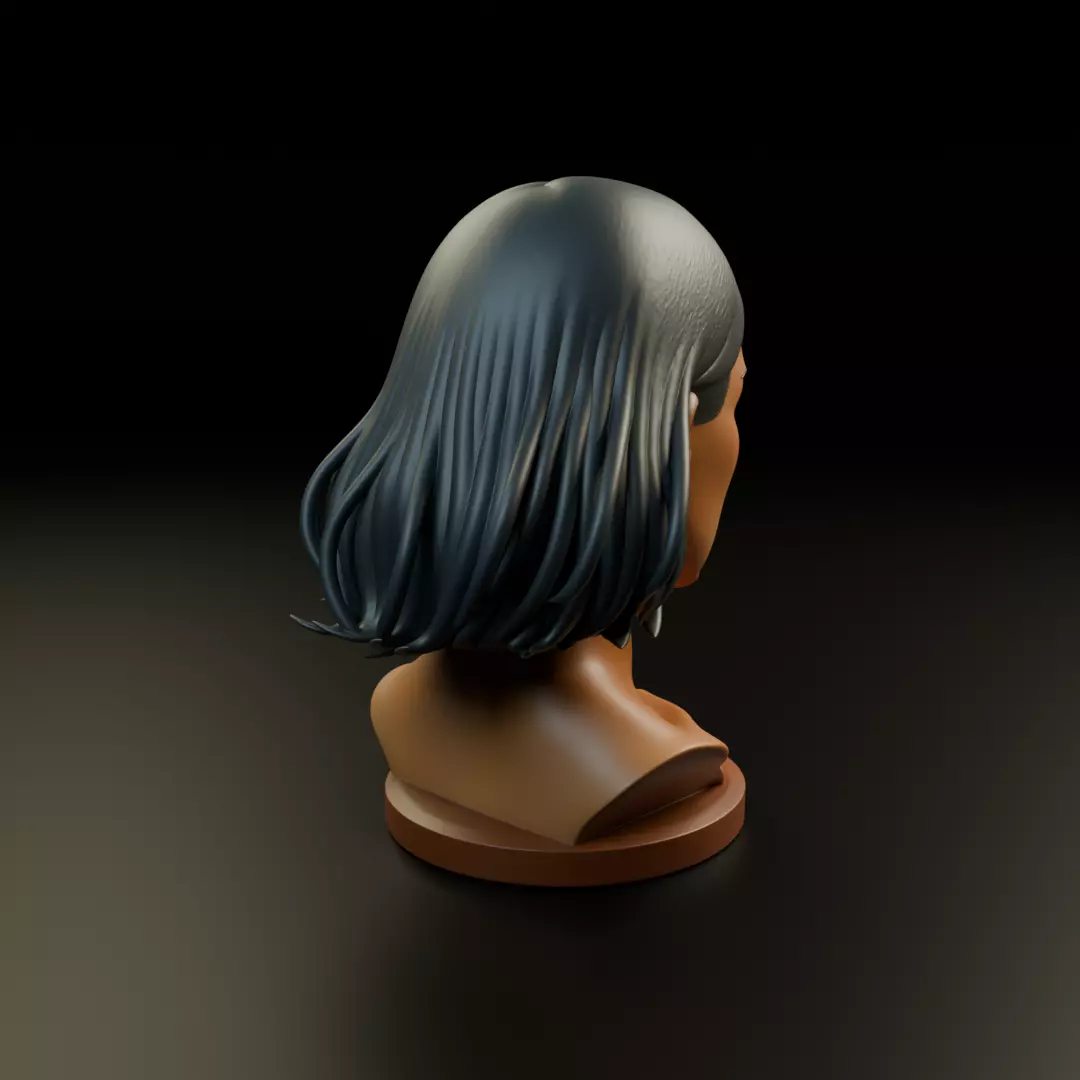 bust of woman 3D print model_14