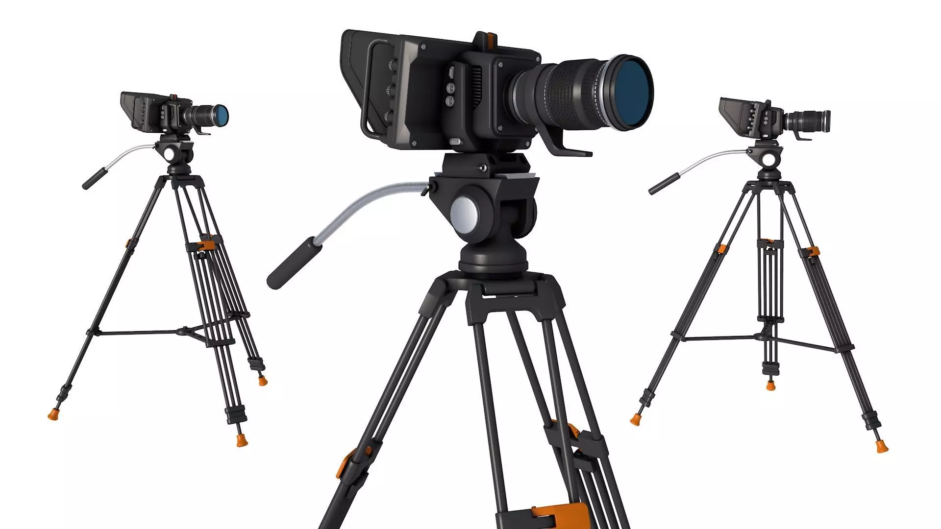 TV Studio Camera 3D model_0