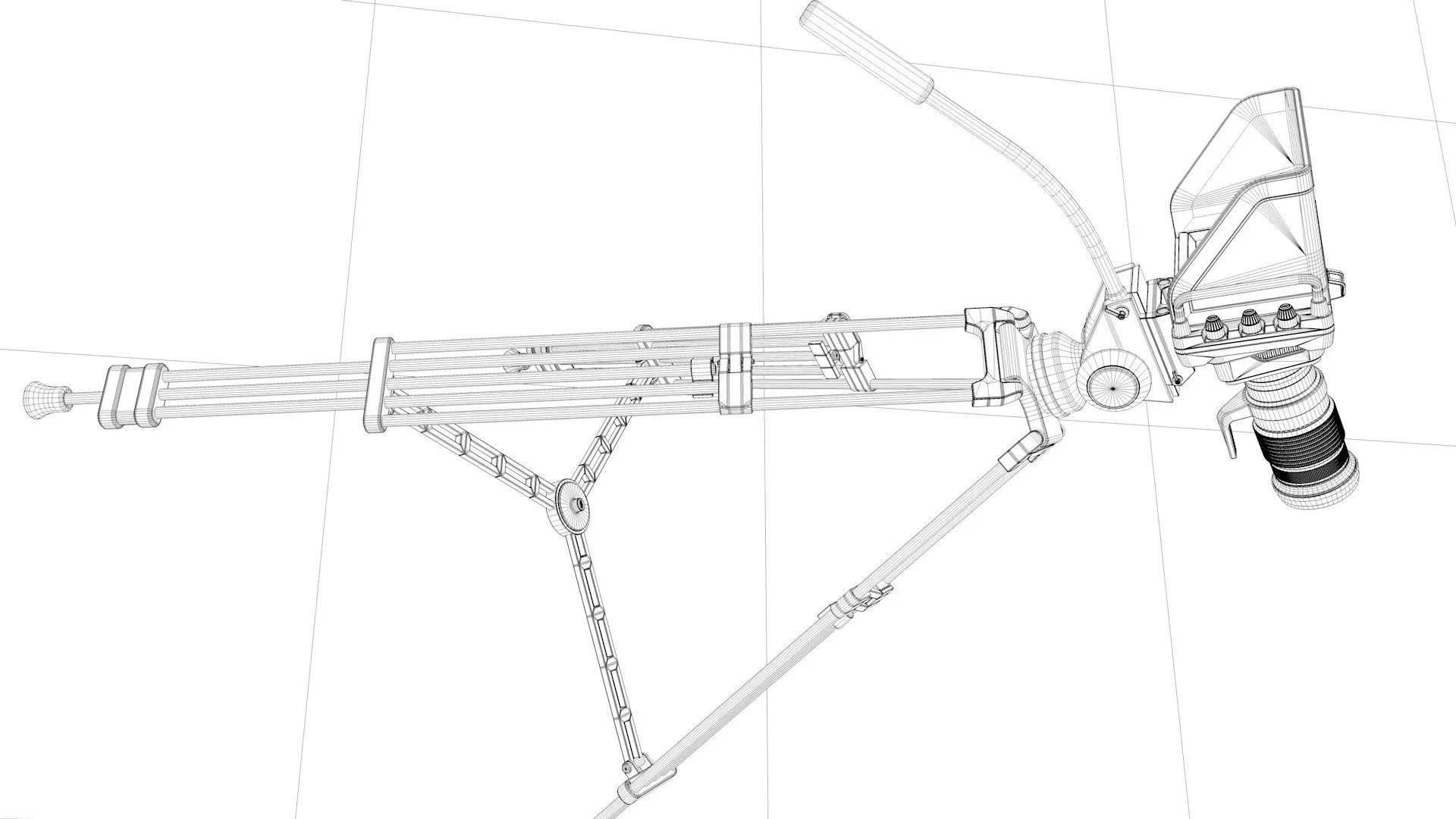 TV Studio Camera 3D model_7