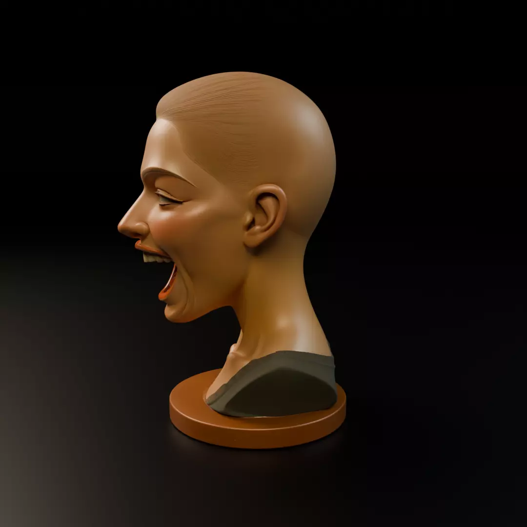 bust of woman 3D print model_4