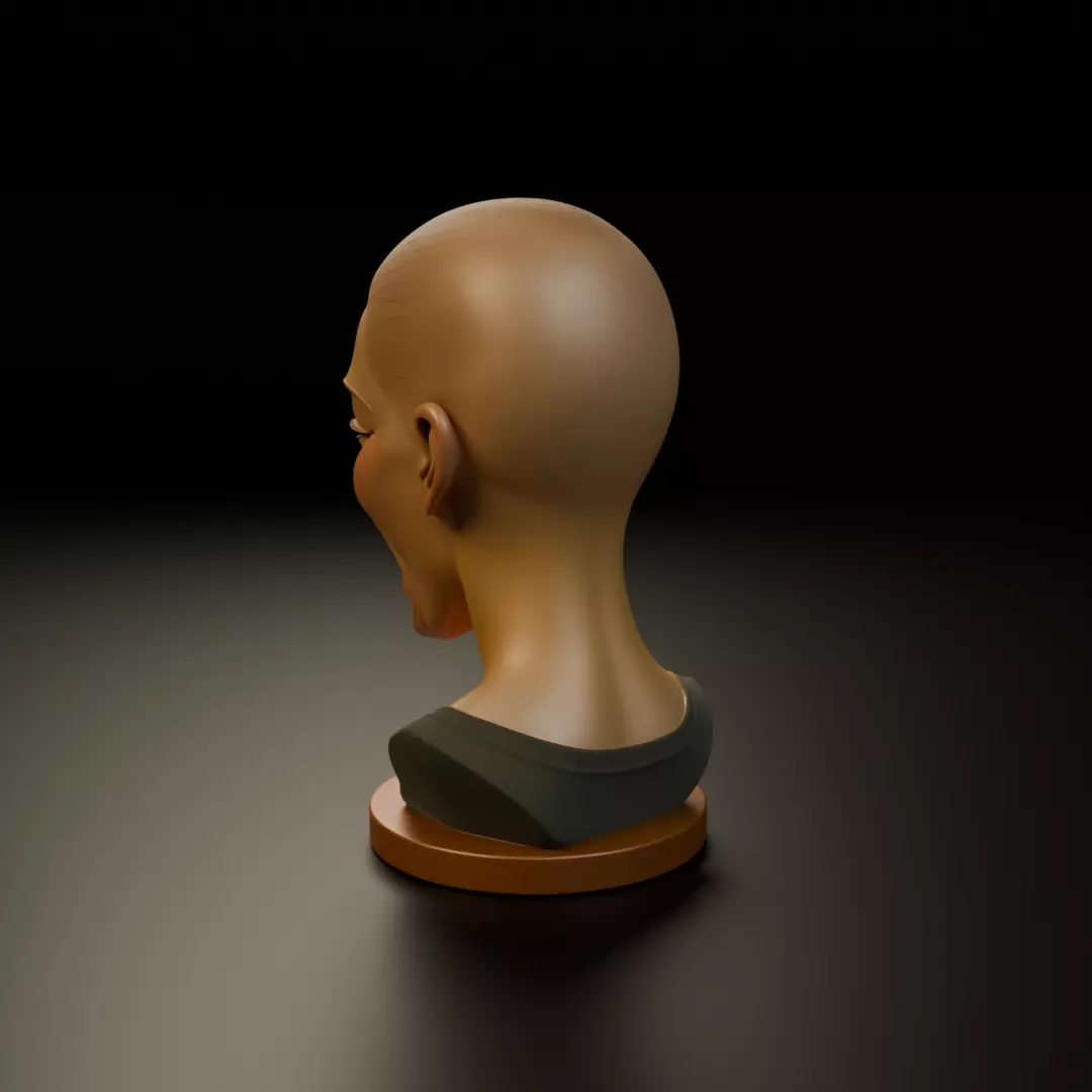 bust of woman 3D print model_8