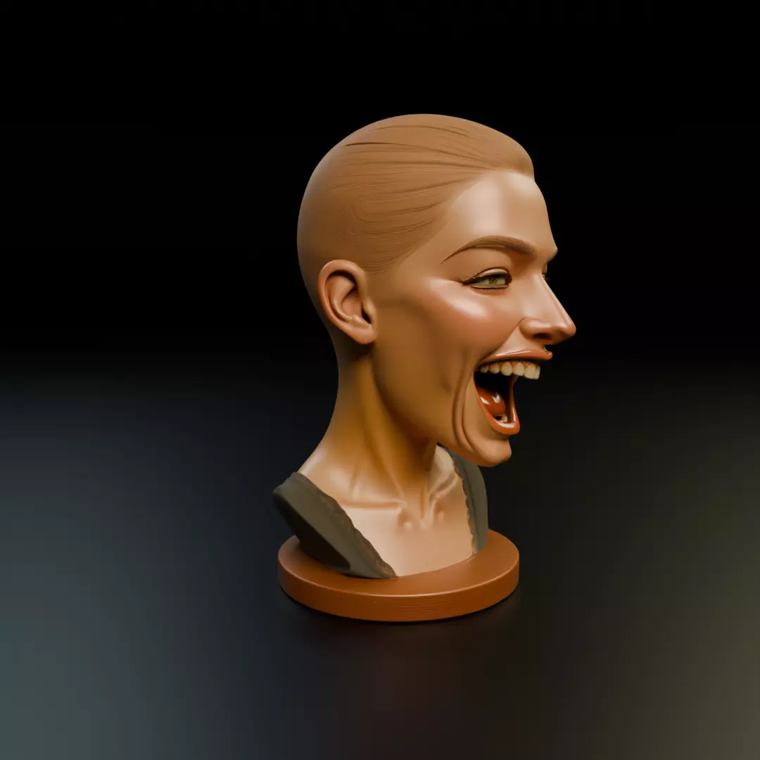 bust of woman 3D print model_12