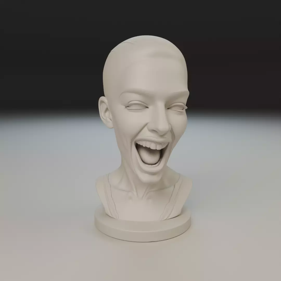bust of woman 3D print model_15