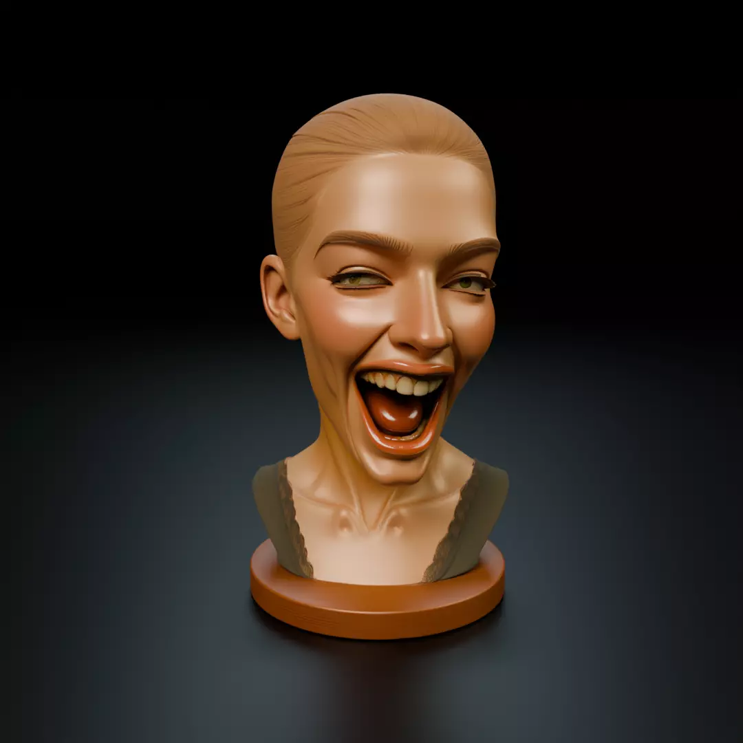 bust of woman 3D print model_16