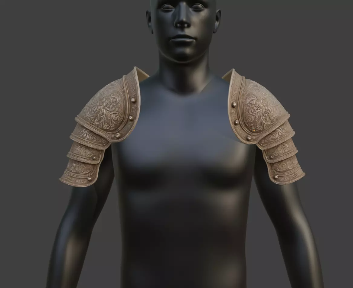 MEDIEVAL SHOULDER PADS 3D print model_0
