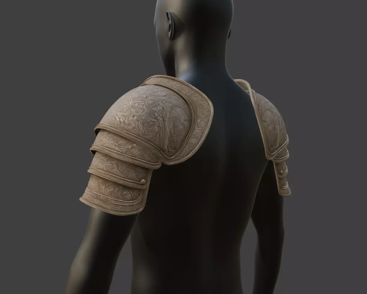 MEDIEVAL SHOULDER PADS 3D print model_2