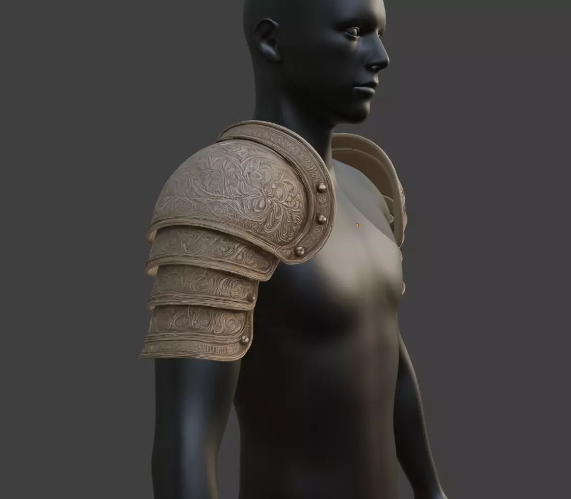 MEDIEVAL SHOULDER PADS 3D print model_1