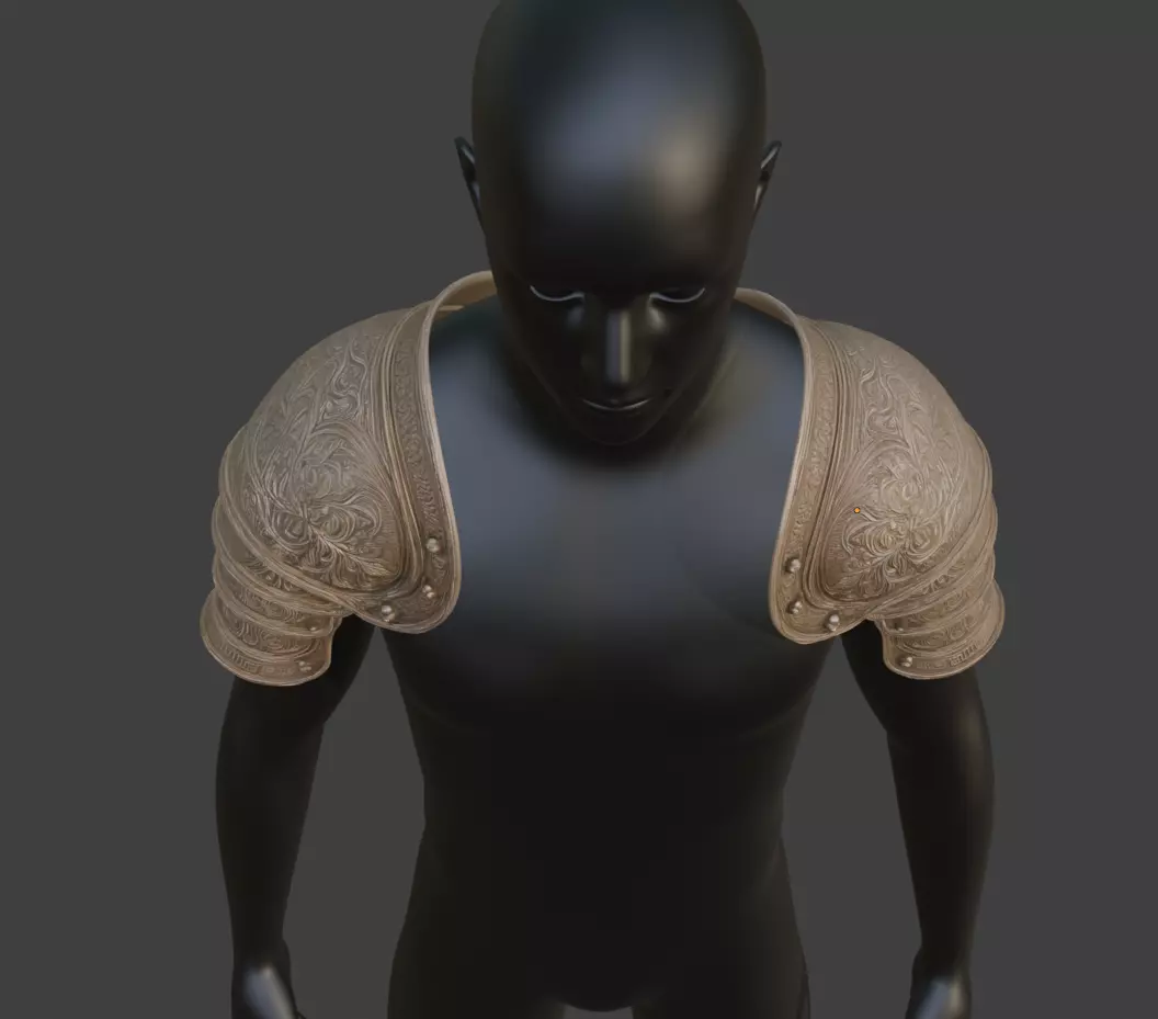MEDIEVAL SHOULDER PADS 3D print model_4