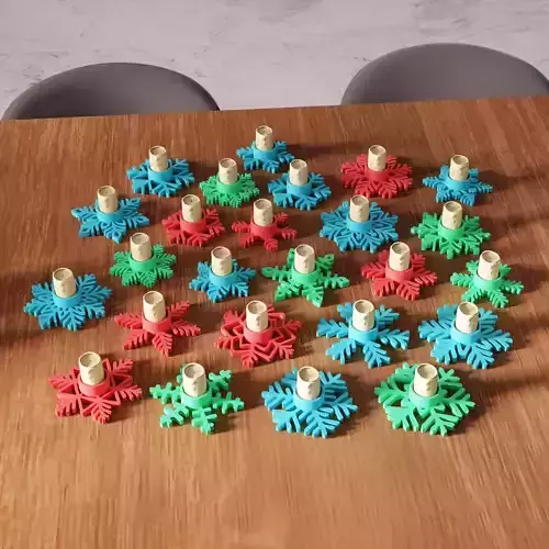 Christmas Snowflake Candle Holder Bundle - 472