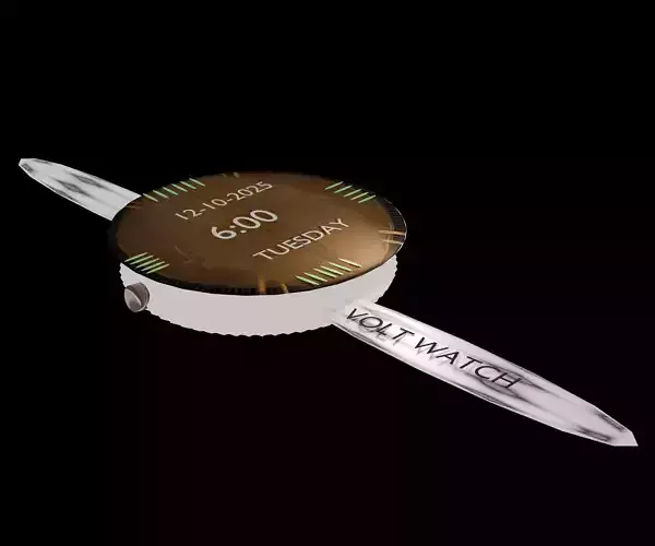 3D Smart Watch  Realistic Modern Wearable Device