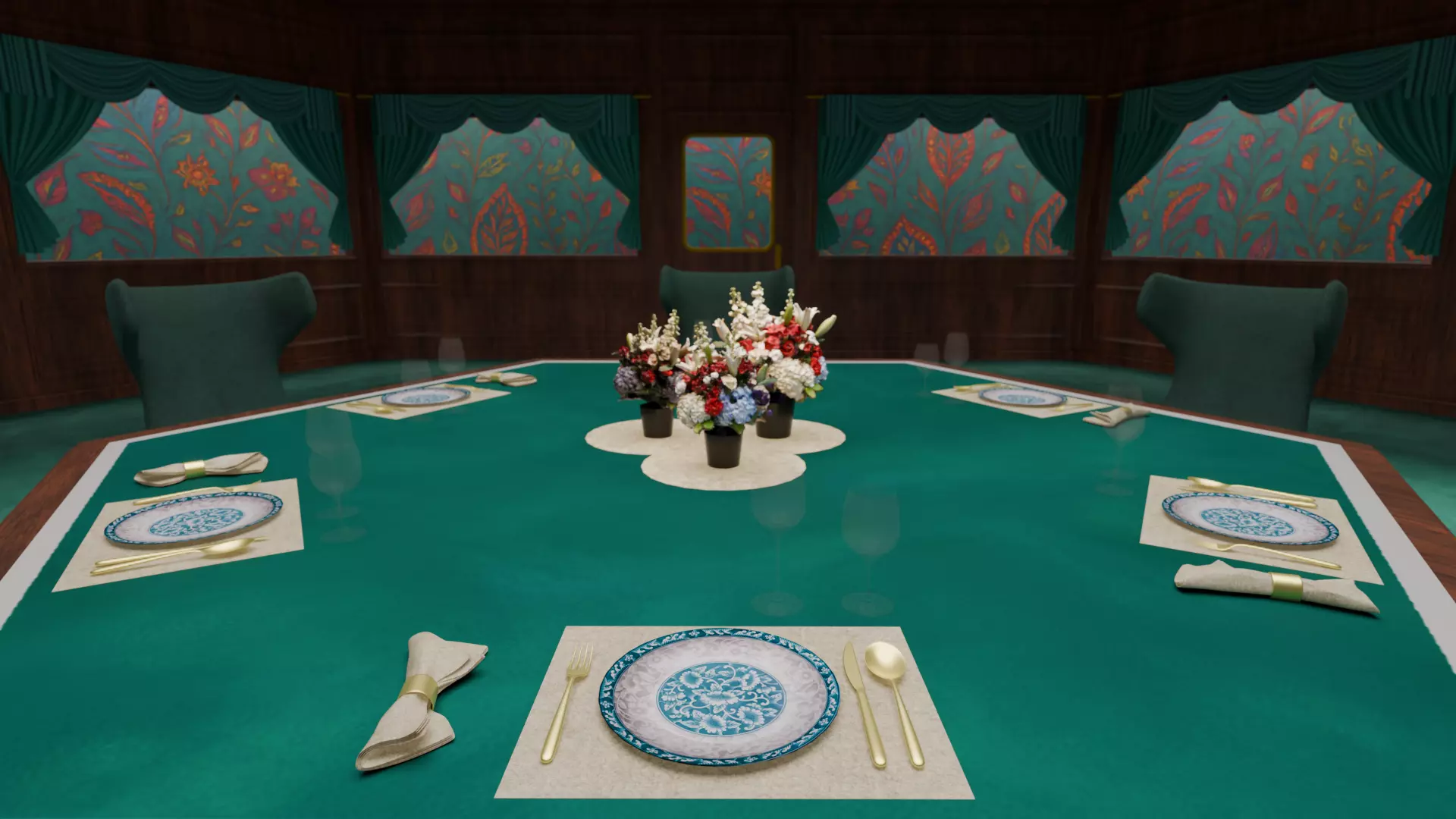 Squid Game VIP Dining Room 3D model_8