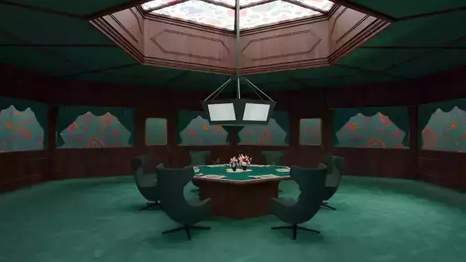 Squid Game VIP Dining Room 3D model Squid Game VIP Dining Room 3D model