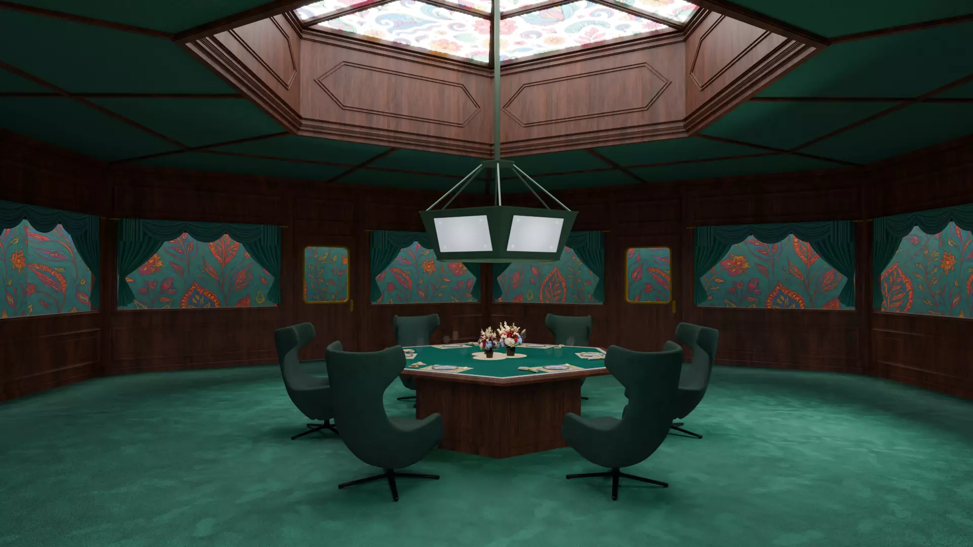 Squid Game VIP Dining Room 3D model_0