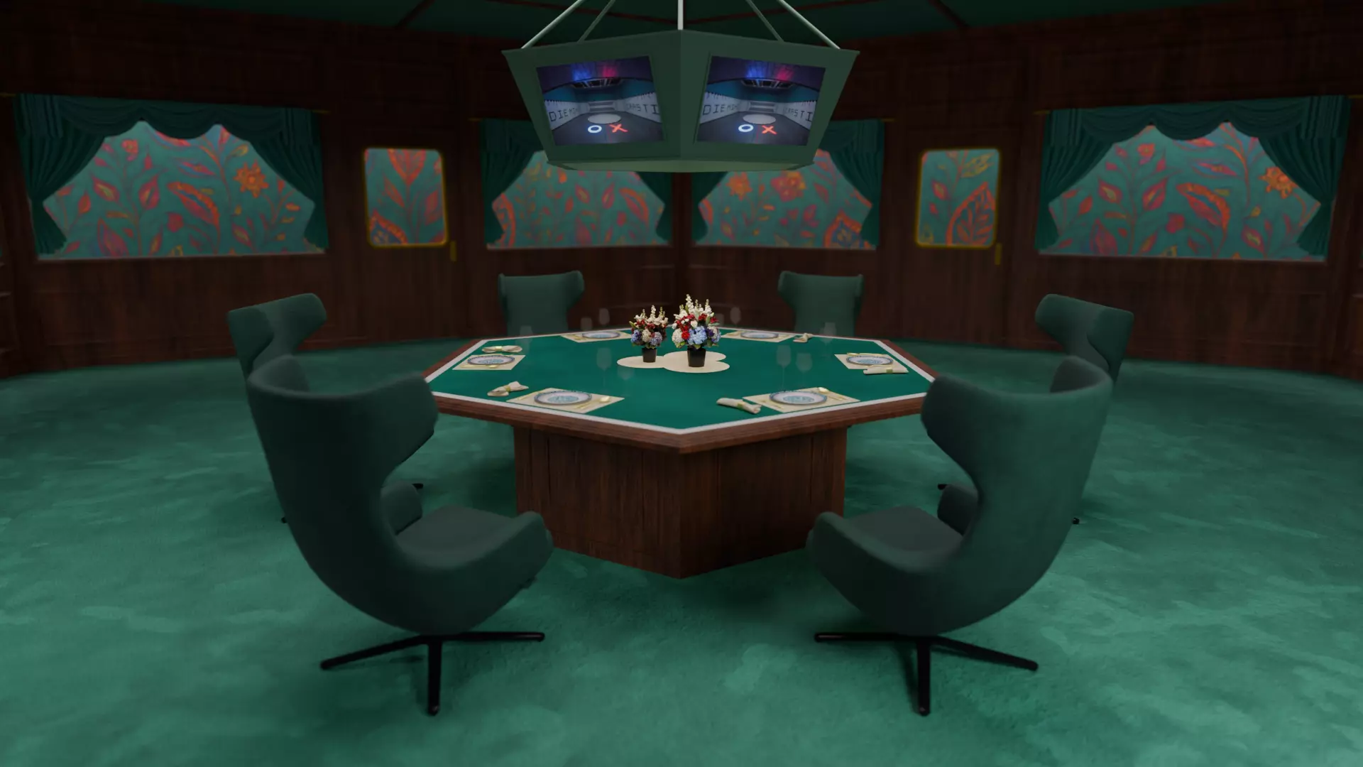 Squid Game VIP Dining Room 3D model_3