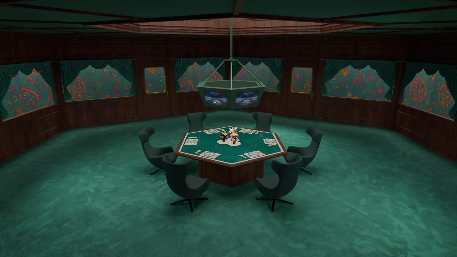 Squid Game VIP Dining Room 3D model_4