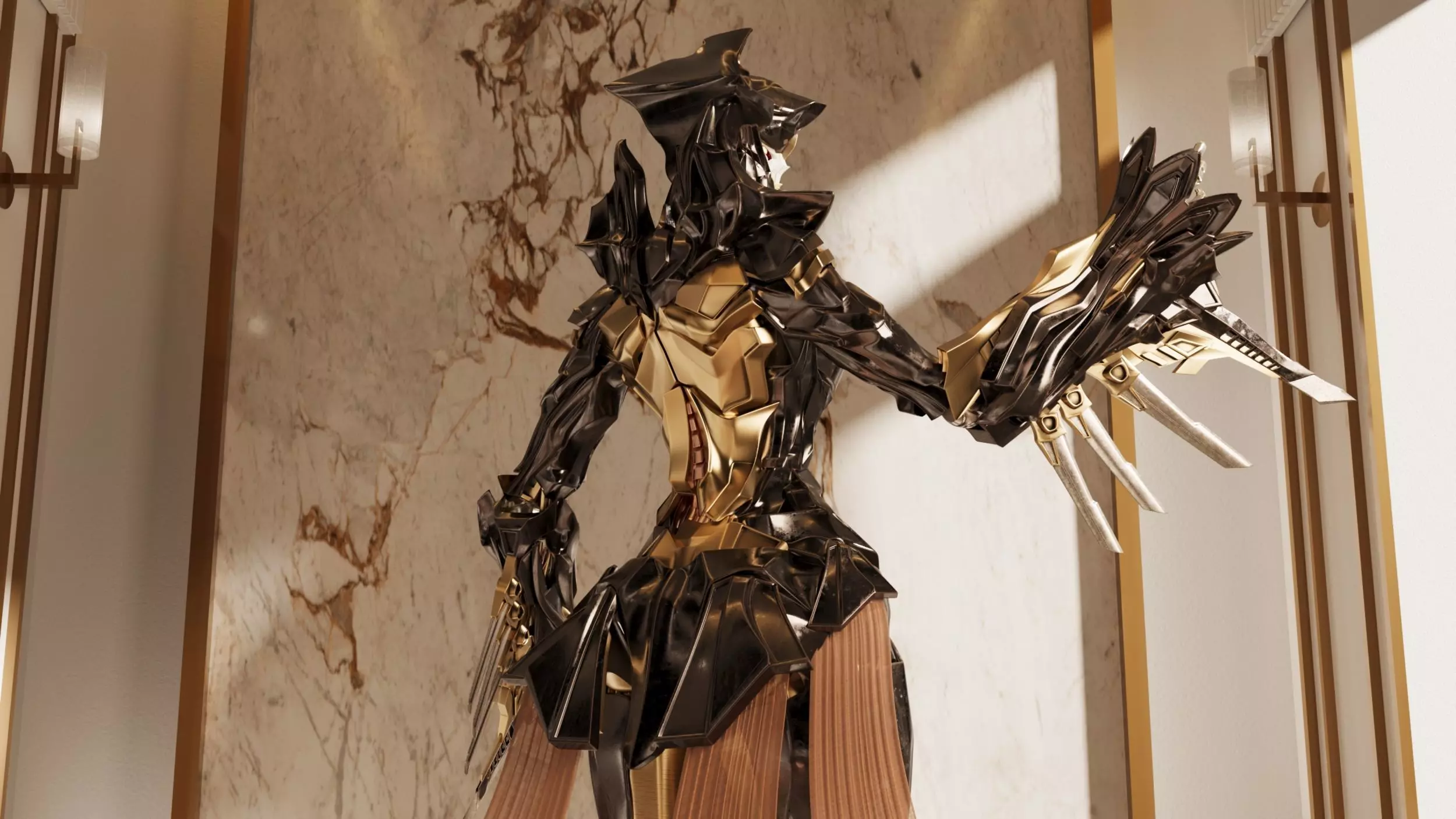 Celestia Prime The Mecha Goddess of Light 3D model_1