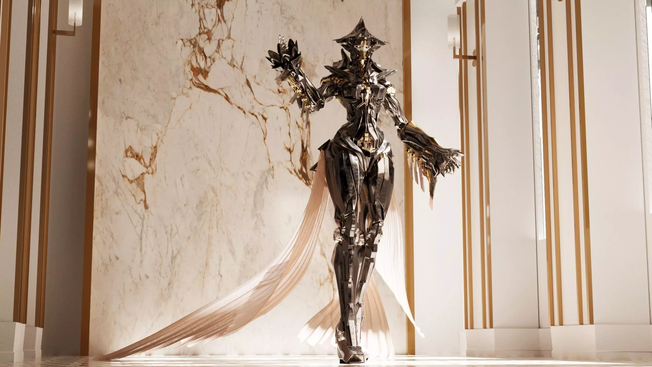 Celestia Prime The Mecha Goddess of Light 3D model_0