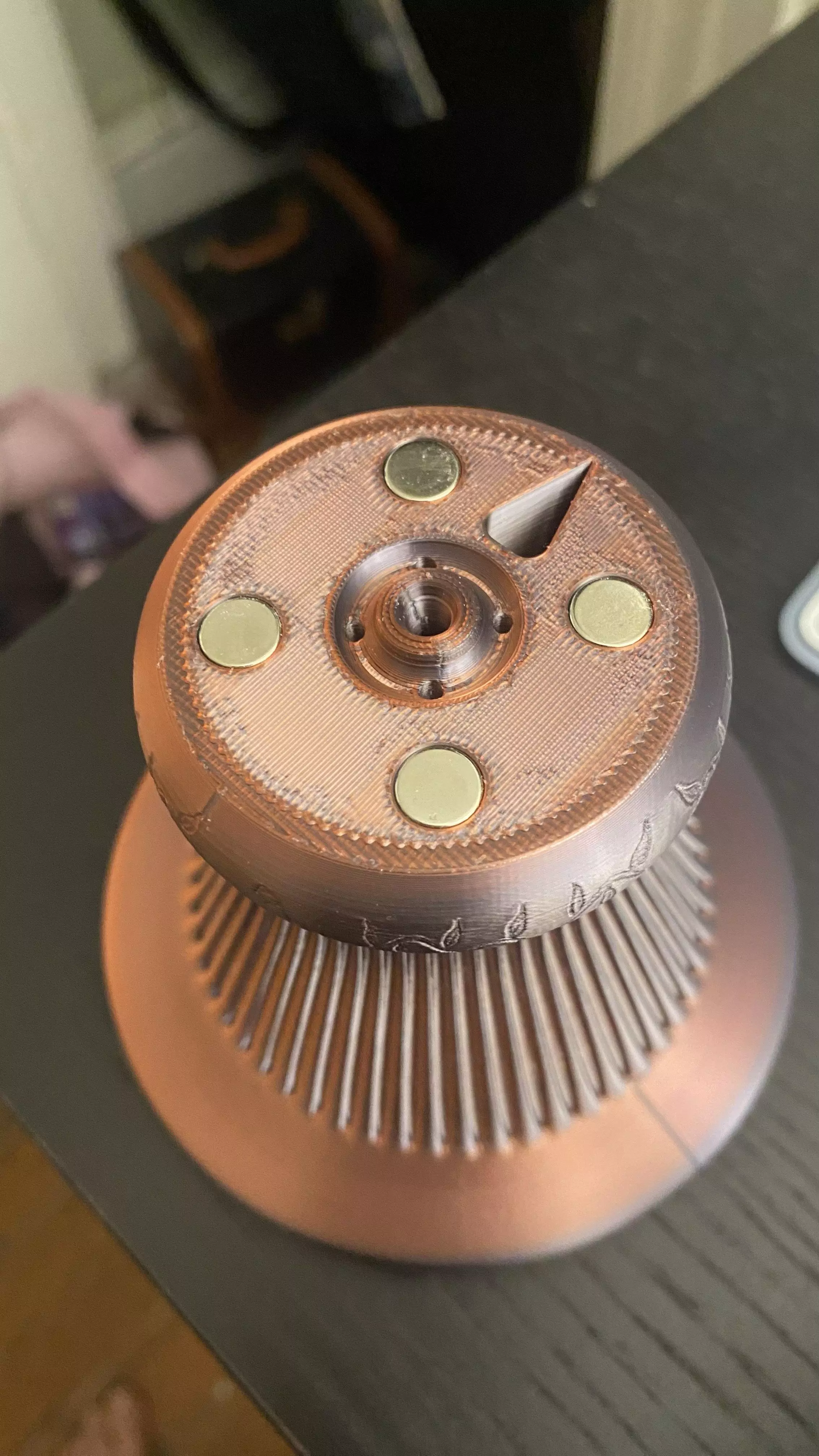 Gothic Vine Planter Pot with Water drip Pedestal  3D print model_14