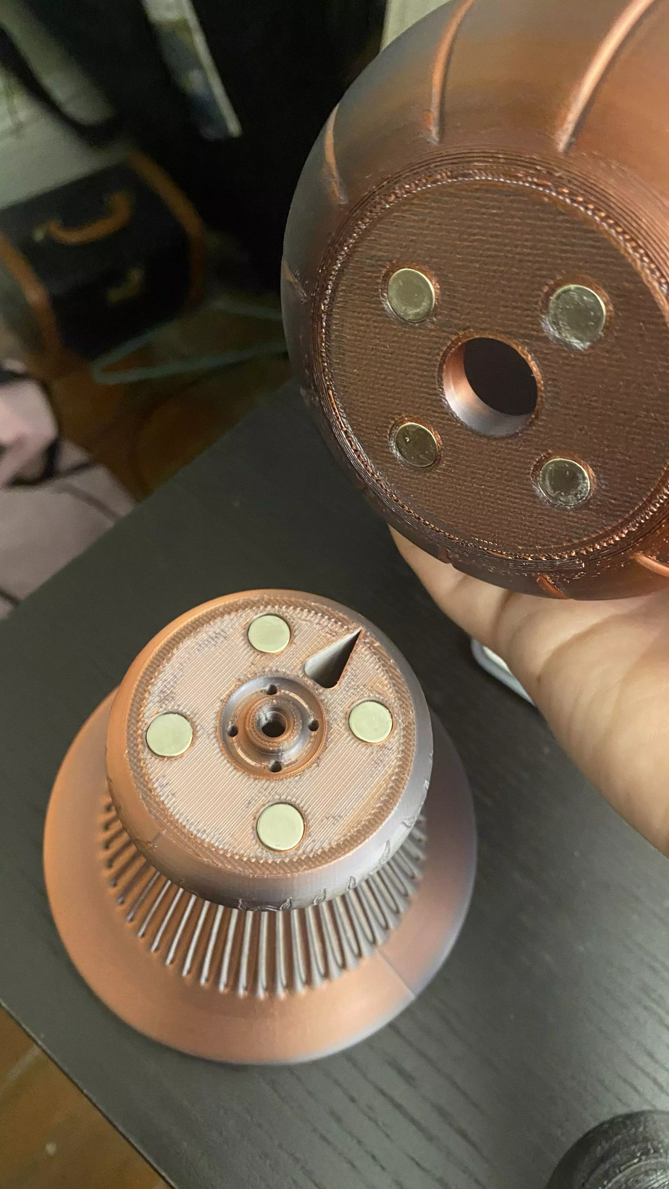 Gothic Vine Planter Pot with Water drip Pedestal  3D print model_15