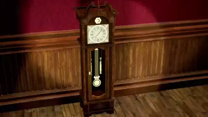 Grandfather Clock - High-Detail Puzzle - Game Model