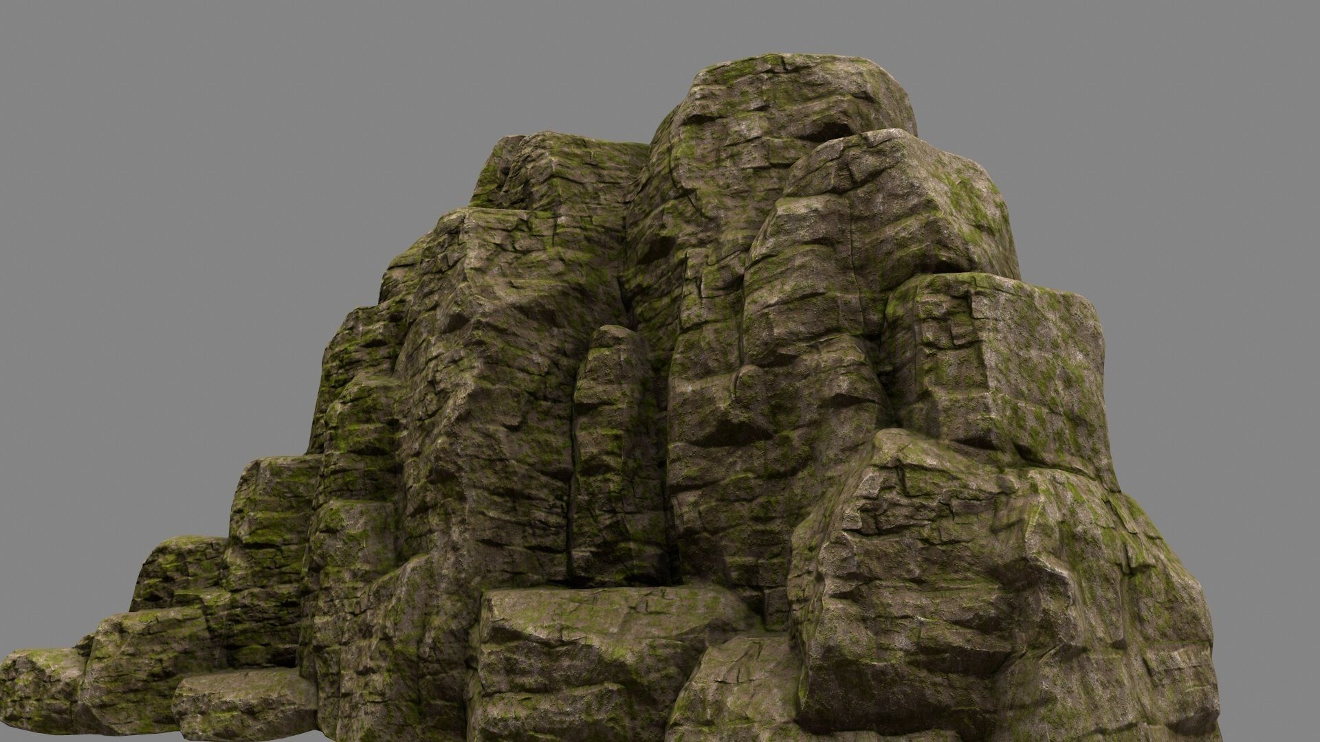 Rock Mount Low-poly 3D model_5
