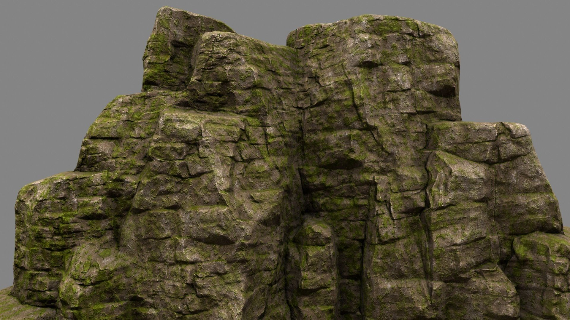 Rock Mount Low-poly 3D model_2